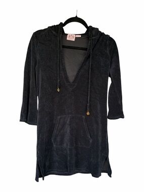 Juicy Couture Hooded Terry Tunic with Front Pocket
